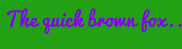 Image with Font Color 8600F6 and Background Color 23A114